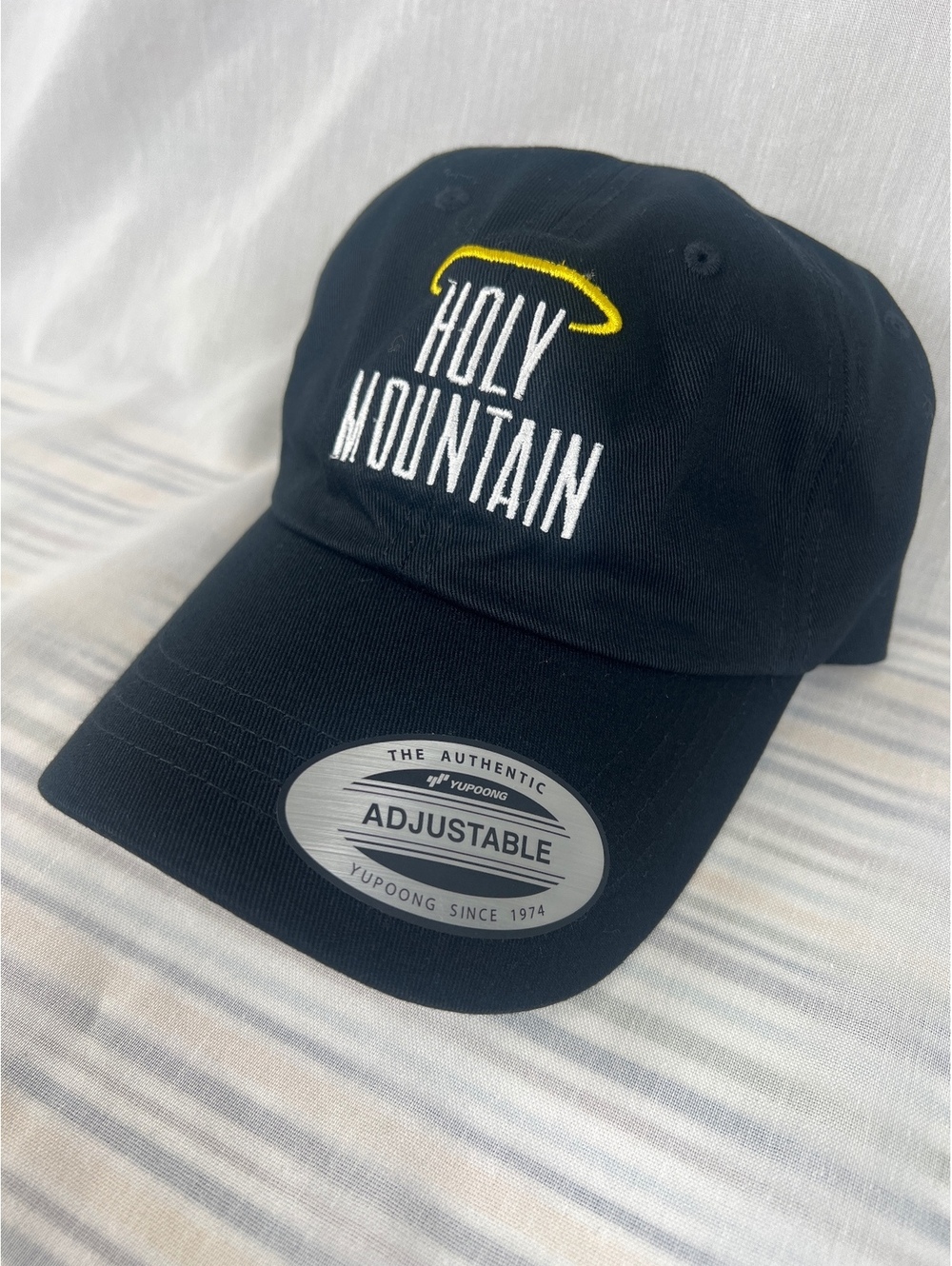 Holy Mountain Yupoong The Classics Black Embroidered Strapback Hat
